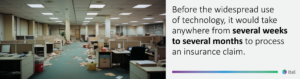  On average, claims processing could take anywhere from weeks to months. This labor-intensive process was not only time-consuming, but also costly.